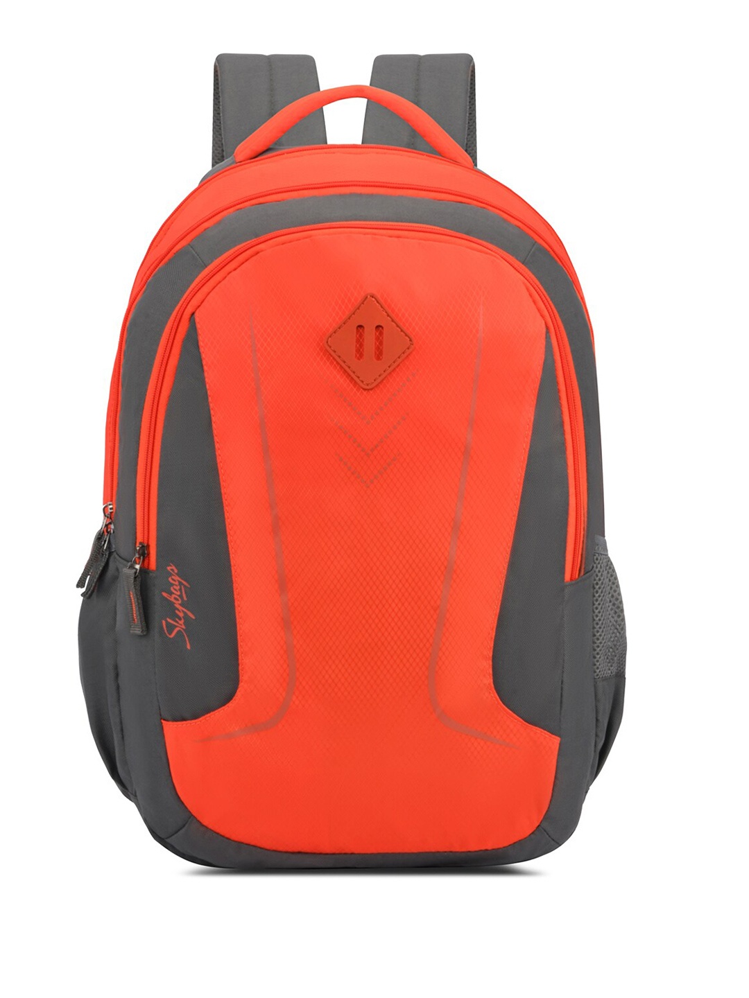 

Skybags Unisex Colourblocked Padded Backpack, Orange