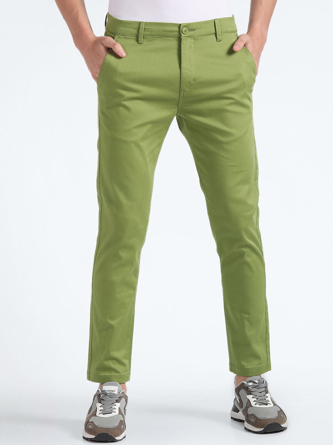 

Flying Machine Men Tapered Fit Trousers, Green