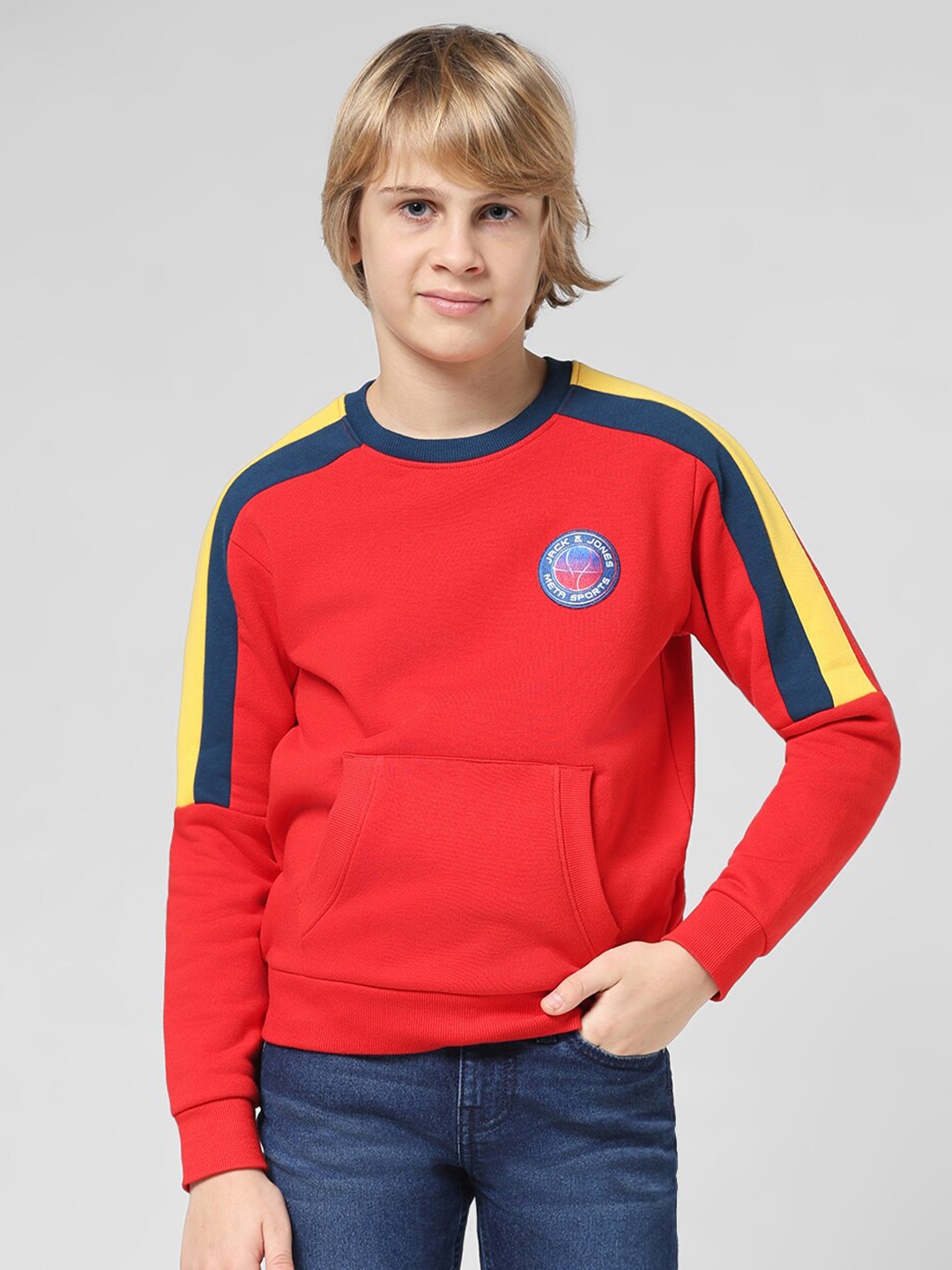 

Jack & Jones Junior Boys Round Neck Sweatshirt, Red