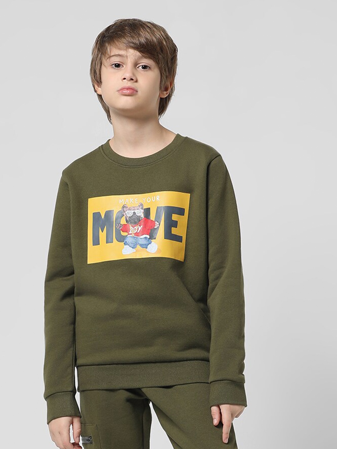 

Jack & Jones Junior Boys Graphic Printed Sweatshirt, Green