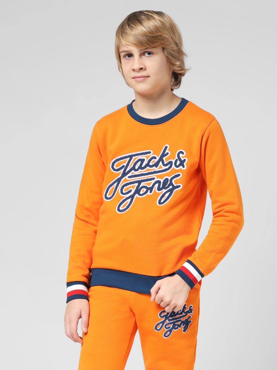 

Jack & Jones Junior Boys Typography Printed Sweatshirt, Orange