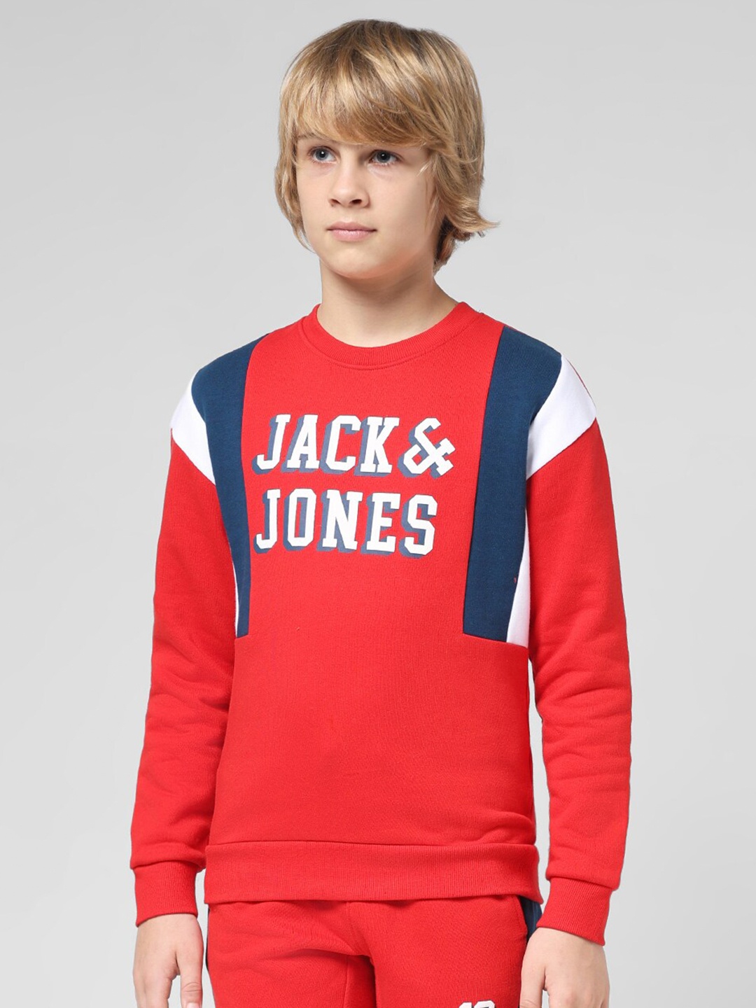 

Jack & Jones Junior Boys Typography Printed Sweatshirt, Red