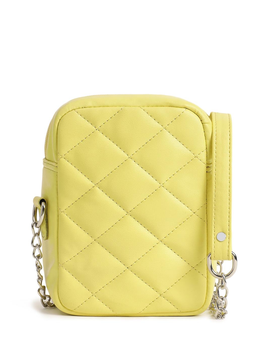 

Fastrack Structured Sling Bag With Quilted, Lime green