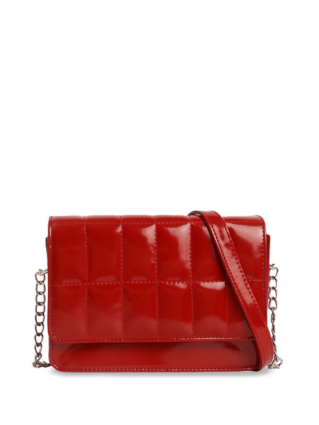 

Fastrack Textured PU Structured Sling Bag, Red