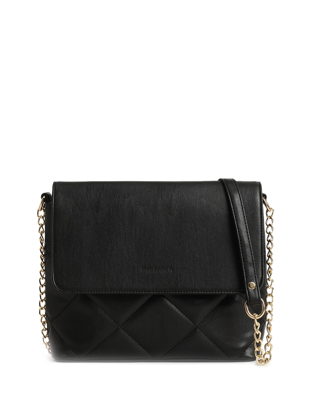

Fastrack Quilted Structured Sling Bag, Black