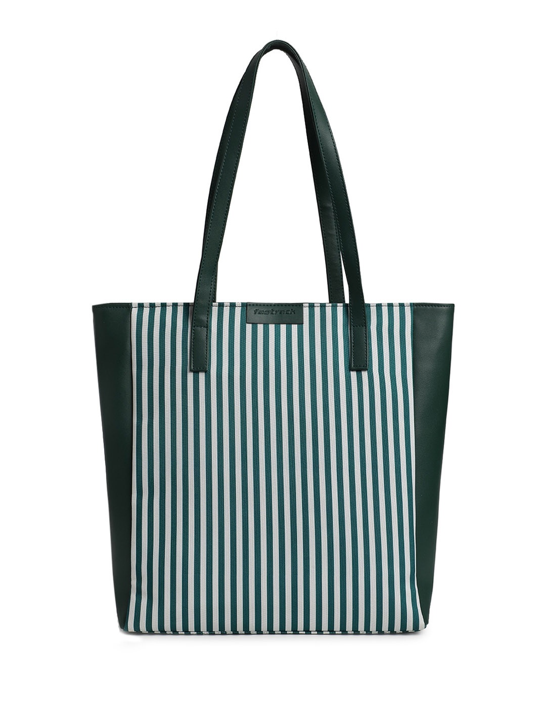 

Fastrack Striped PU Oversized Shopper Shoulder Bag with Fringed, Green
