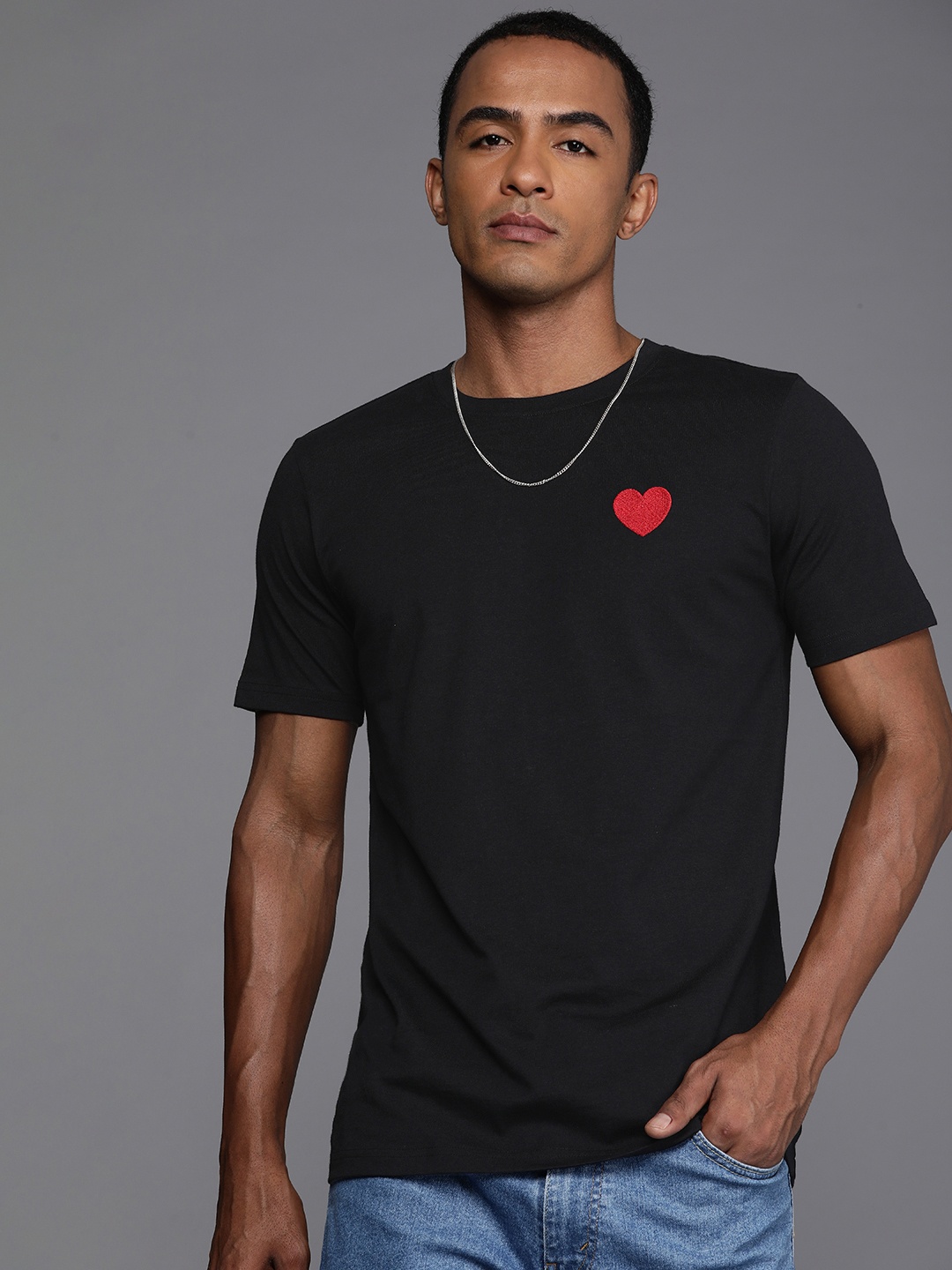 

boohooMAN Pure Cotton T-shirt, Black