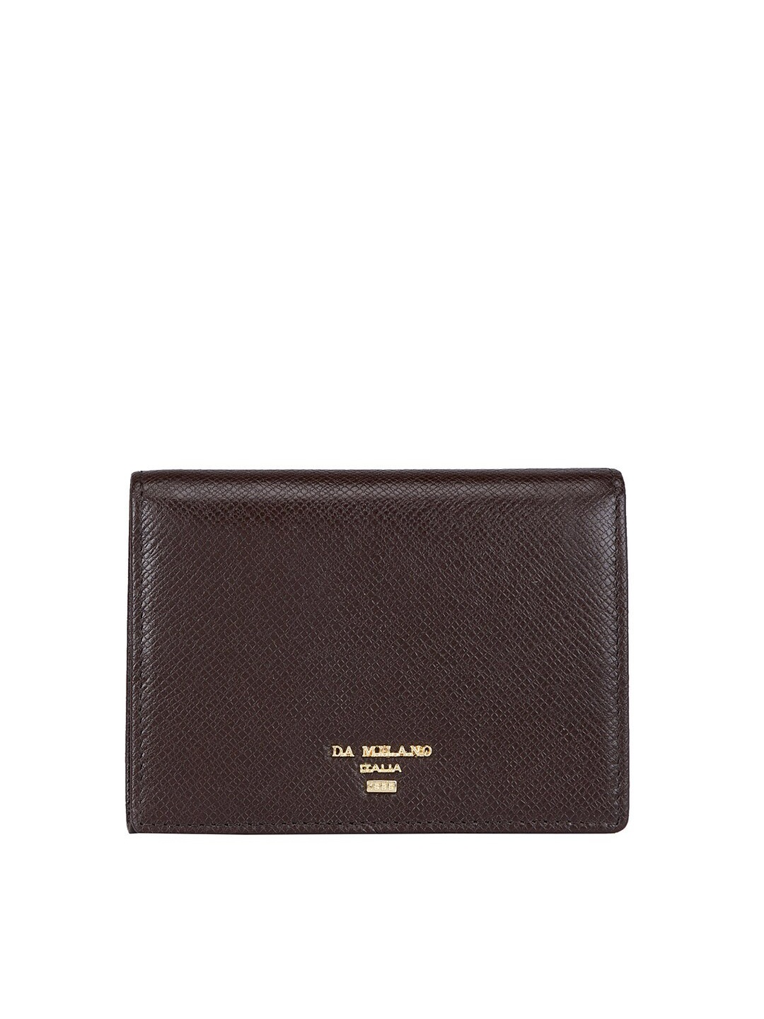 

Da Milano Women Textured Leather Two Fold Wallet, Brown