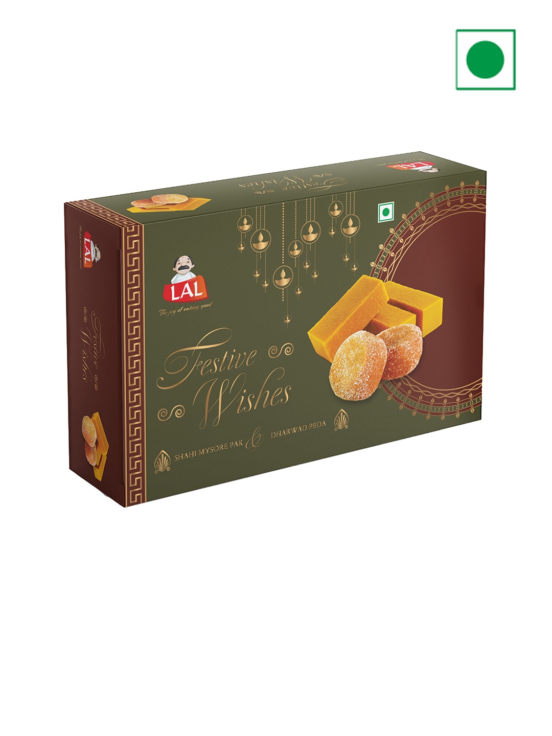 

LAL Set of 2 Mysore Pak and Dharwad Peda Sweets -400 gms, Brown