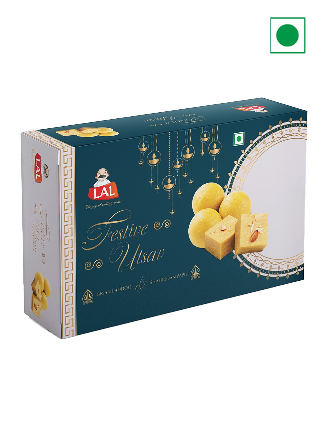 

LAL Set Of 2 Besan Laddu and Soan Papdi Sweets-400 gms, Beige