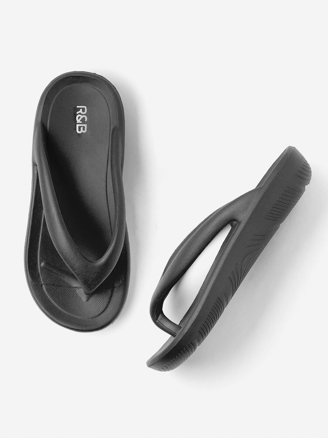 

R&B Women Slip-On Thong Flip-Flops, Black