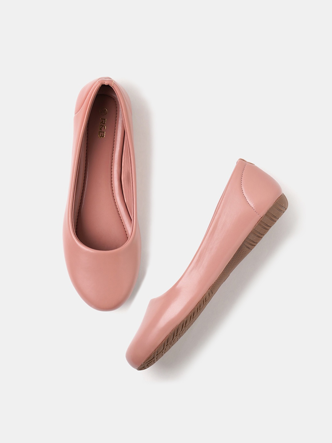 

R&B Round Toe Ballerinas, Pink
