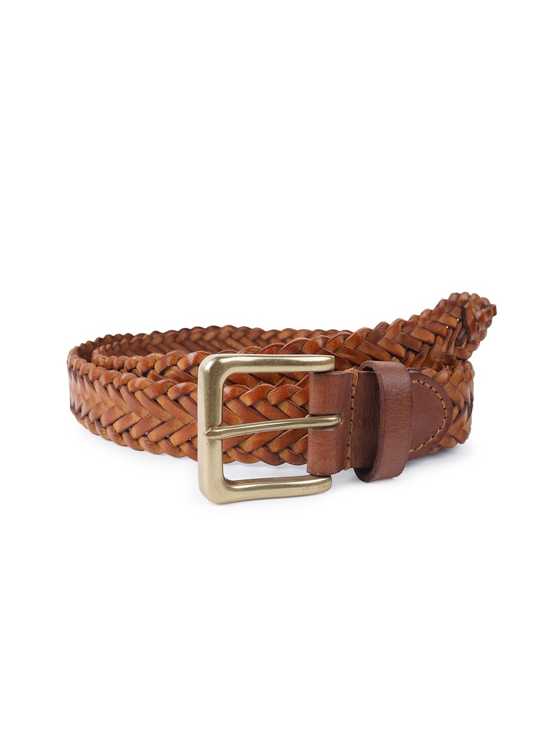 

CIMONI Men Textured Leather Belt, Tan