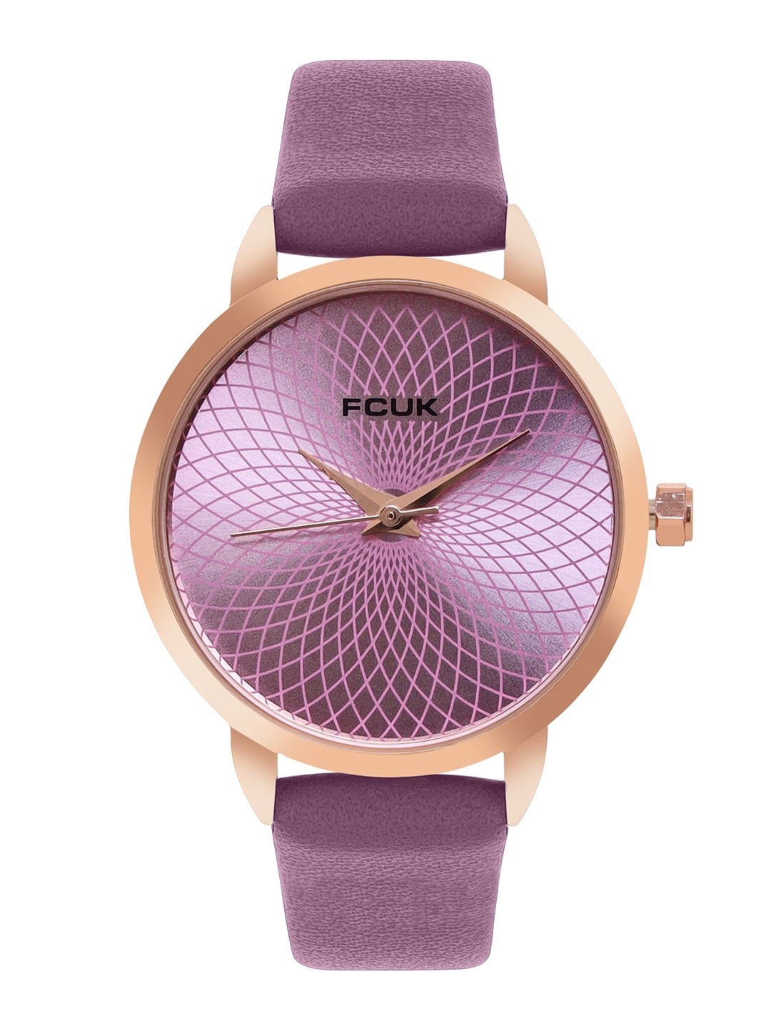 

FCUK Women Printed Dial & Leather Straps Analogue Watch FK00023B, Pink