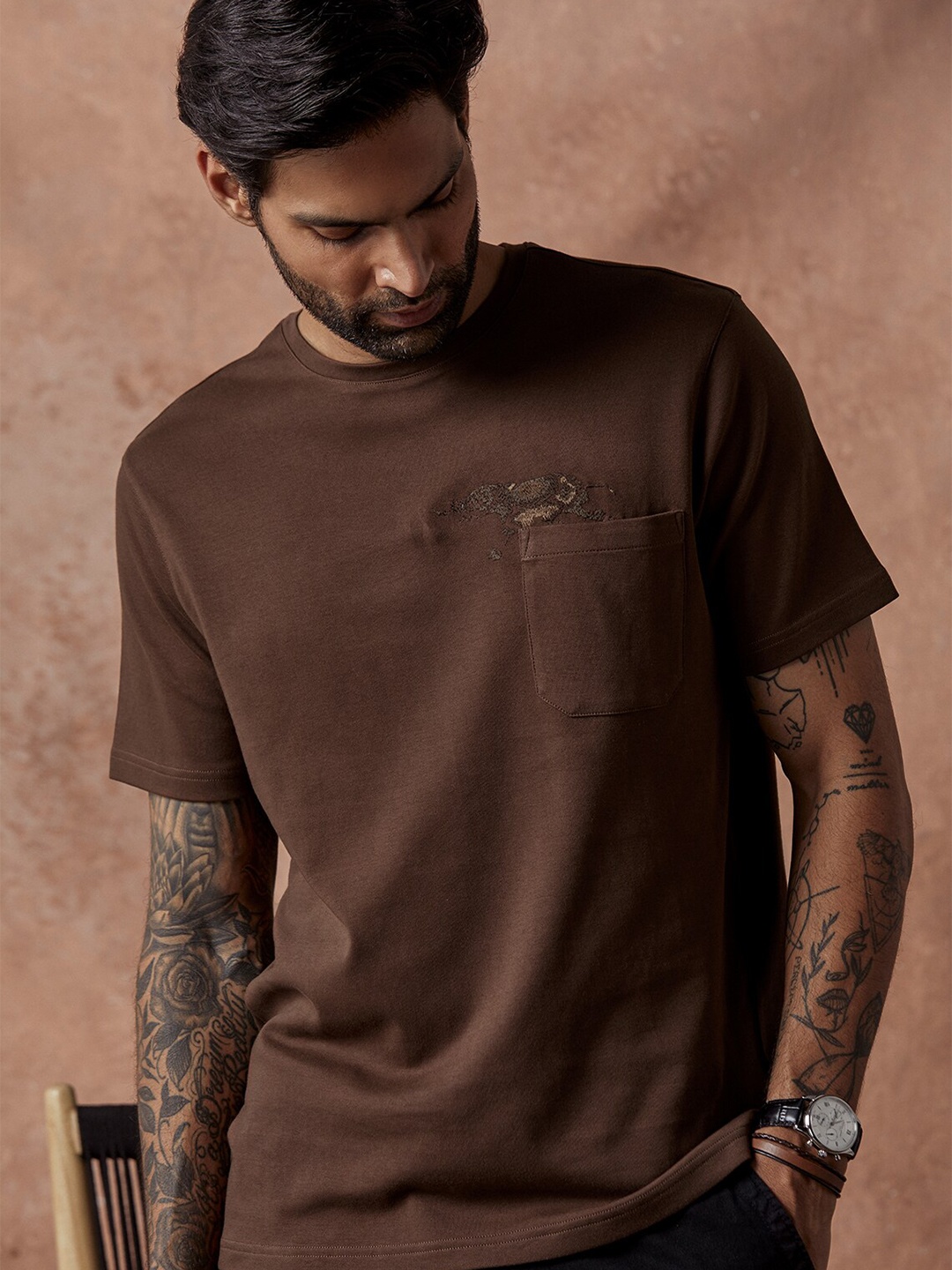 

Andamen Round Neck T-shirt, Brown