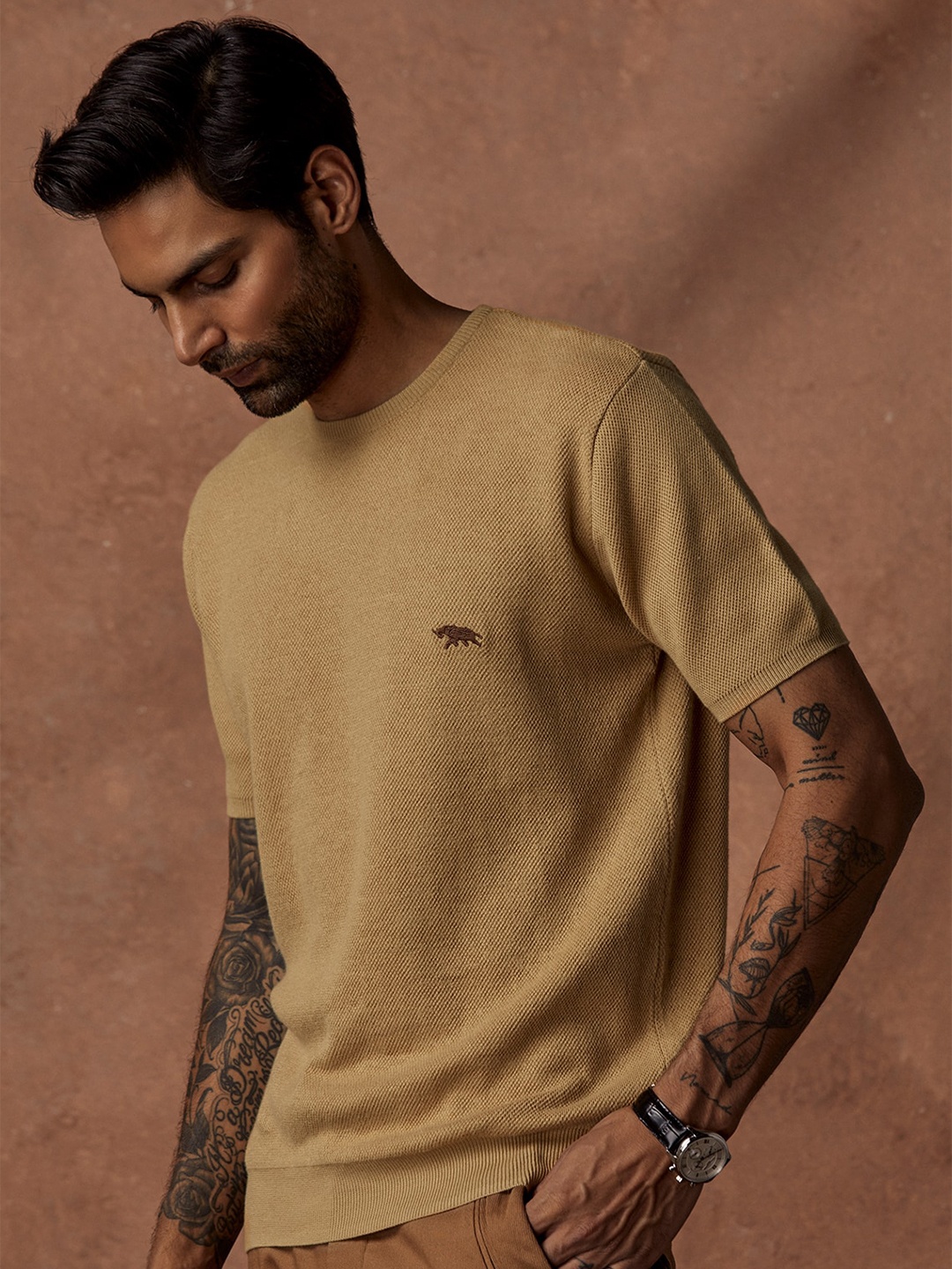 

Andamen Round Neck T-shirt, Beige