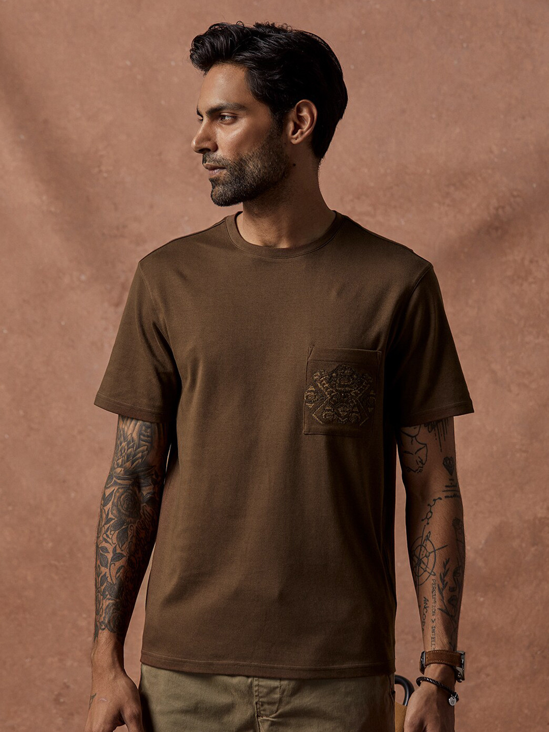 

Andamen Round Neck T-shirt, Brown