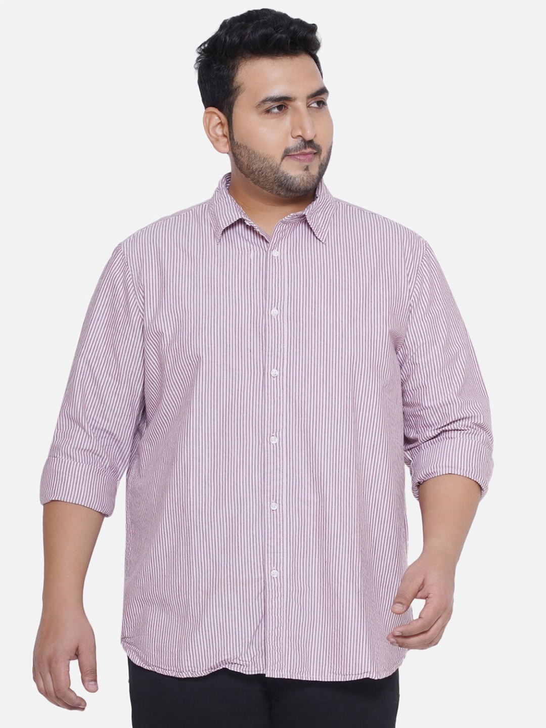 

Santonio Classic Striped Opaque Pure Cotton Casual Shirt, Maroon