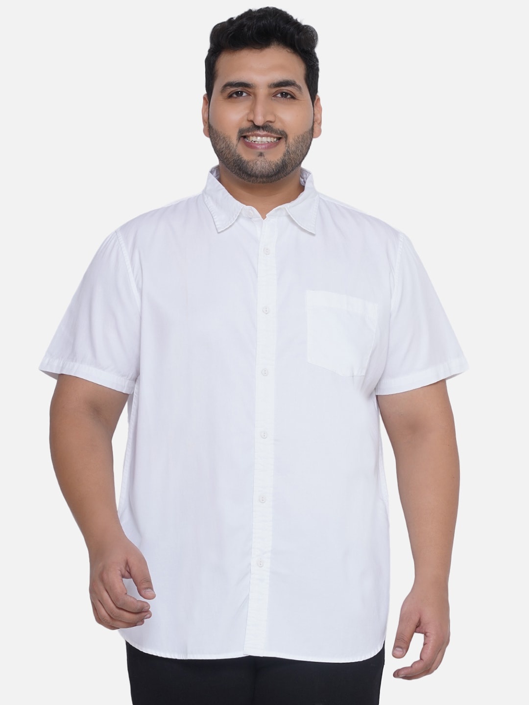 

Santonio Classic Opaque Pure Cotton Casual Shirt, White