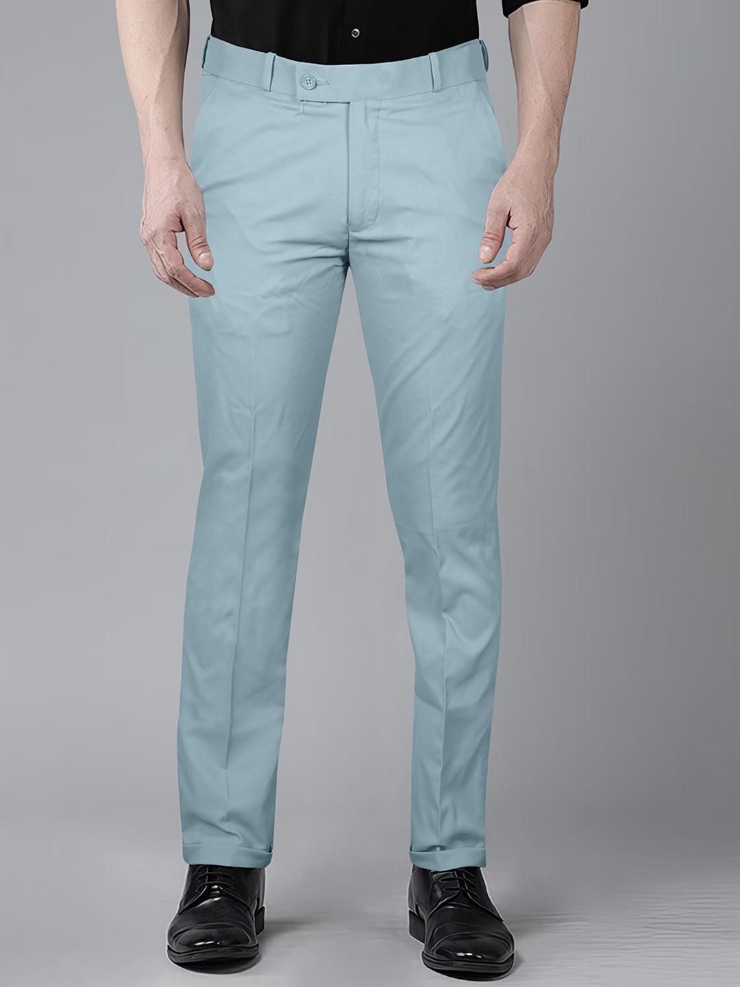 

Jb Just BLACK Men Urban Slim Mid-Rise Cotton Chinos Trousers, Blue