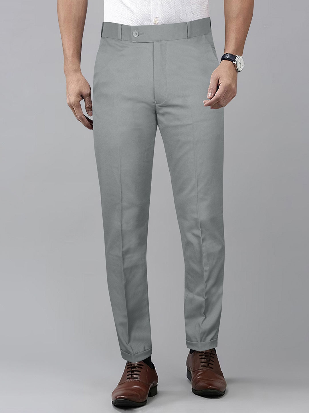 

Jb Just BLACK Men Urban Slim Fit Cotton Trousers, Grey