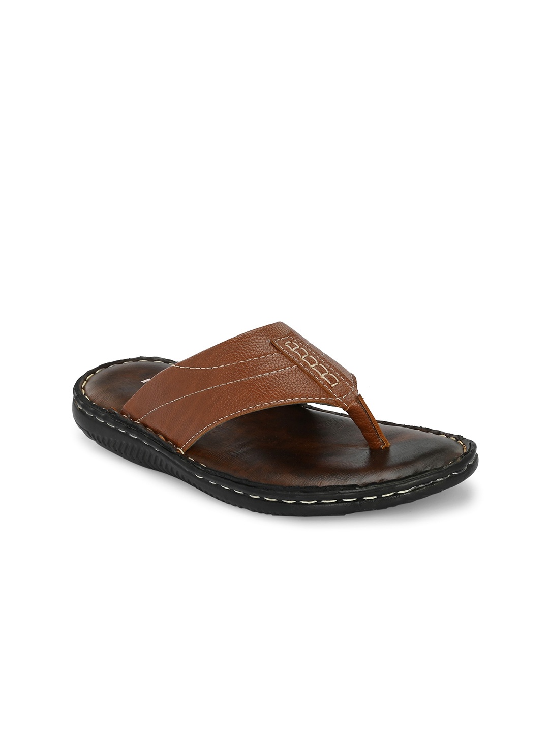 

IVRAH Men Textured Comfort Sandals, Tan