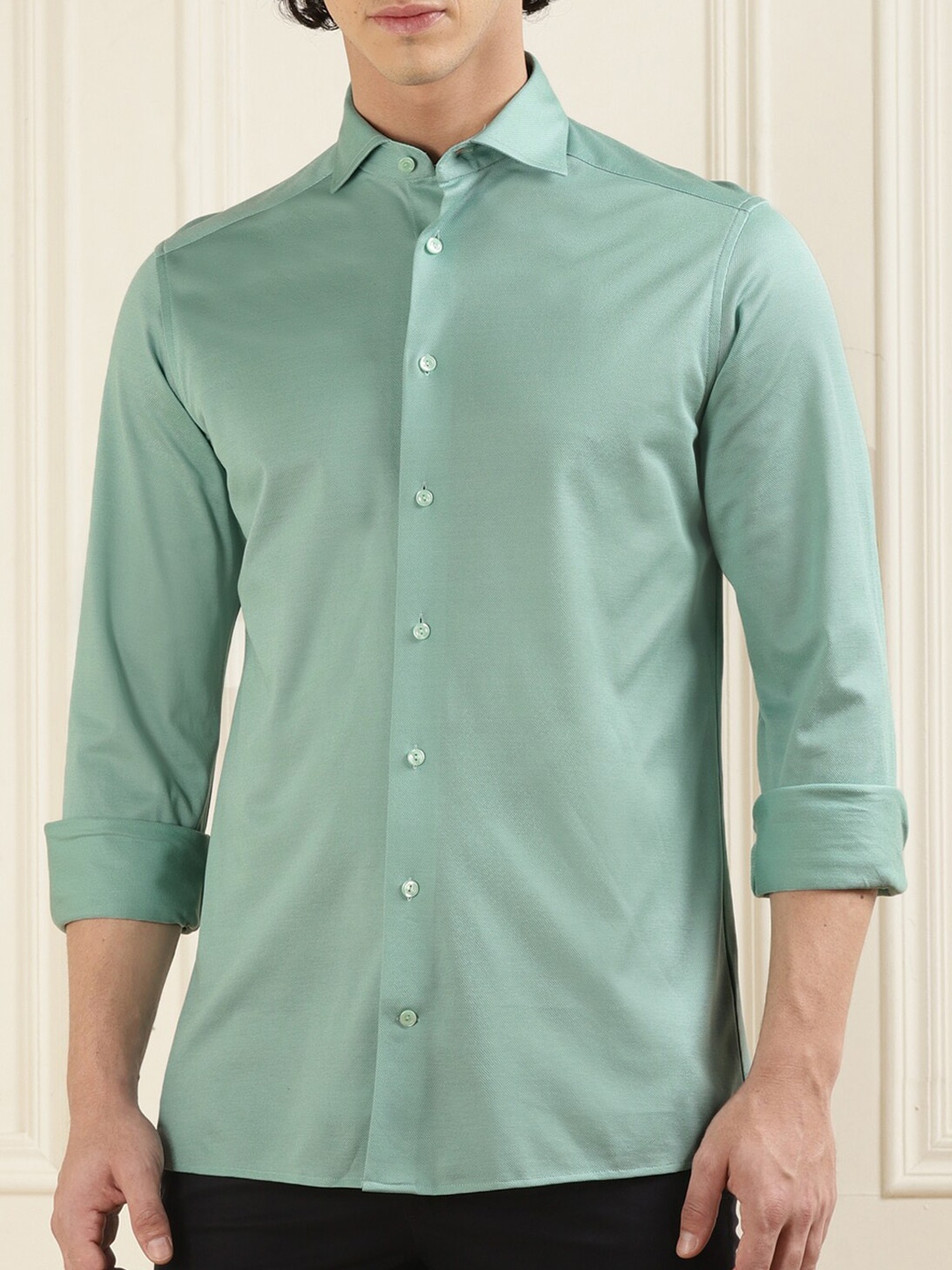 

Eton Men Green Opaque Formal Shirt