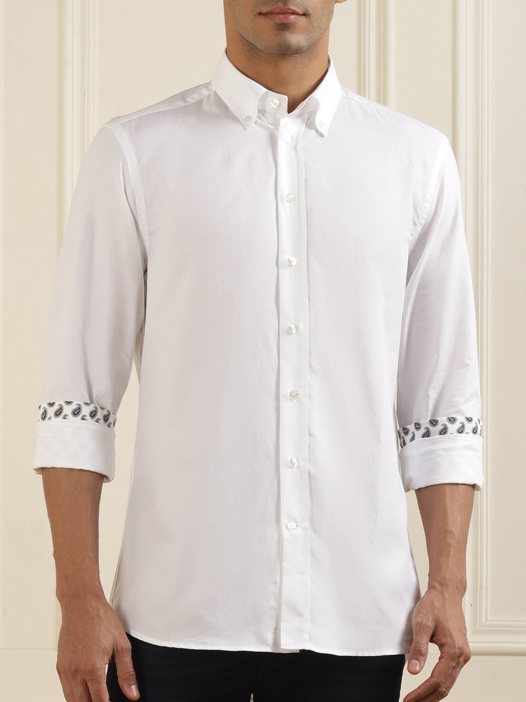 

ETRO Men White Opaque Formal Shirt