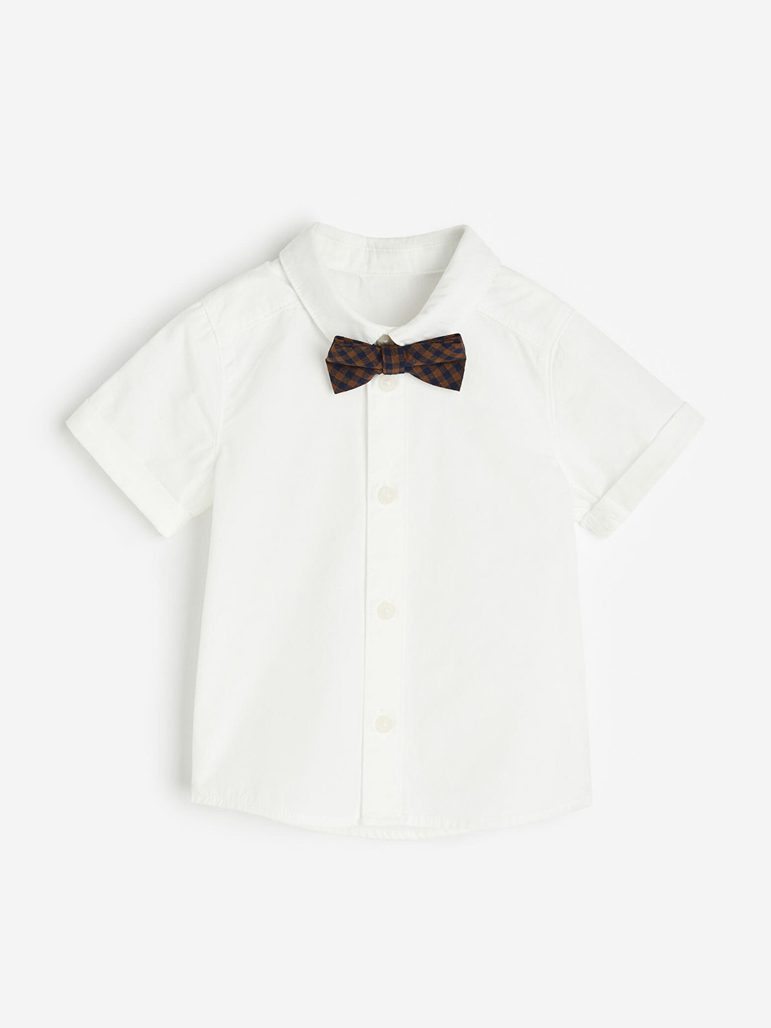 

H&M Infant Boys Short-Sleeved Shirt And Bow Tie, White