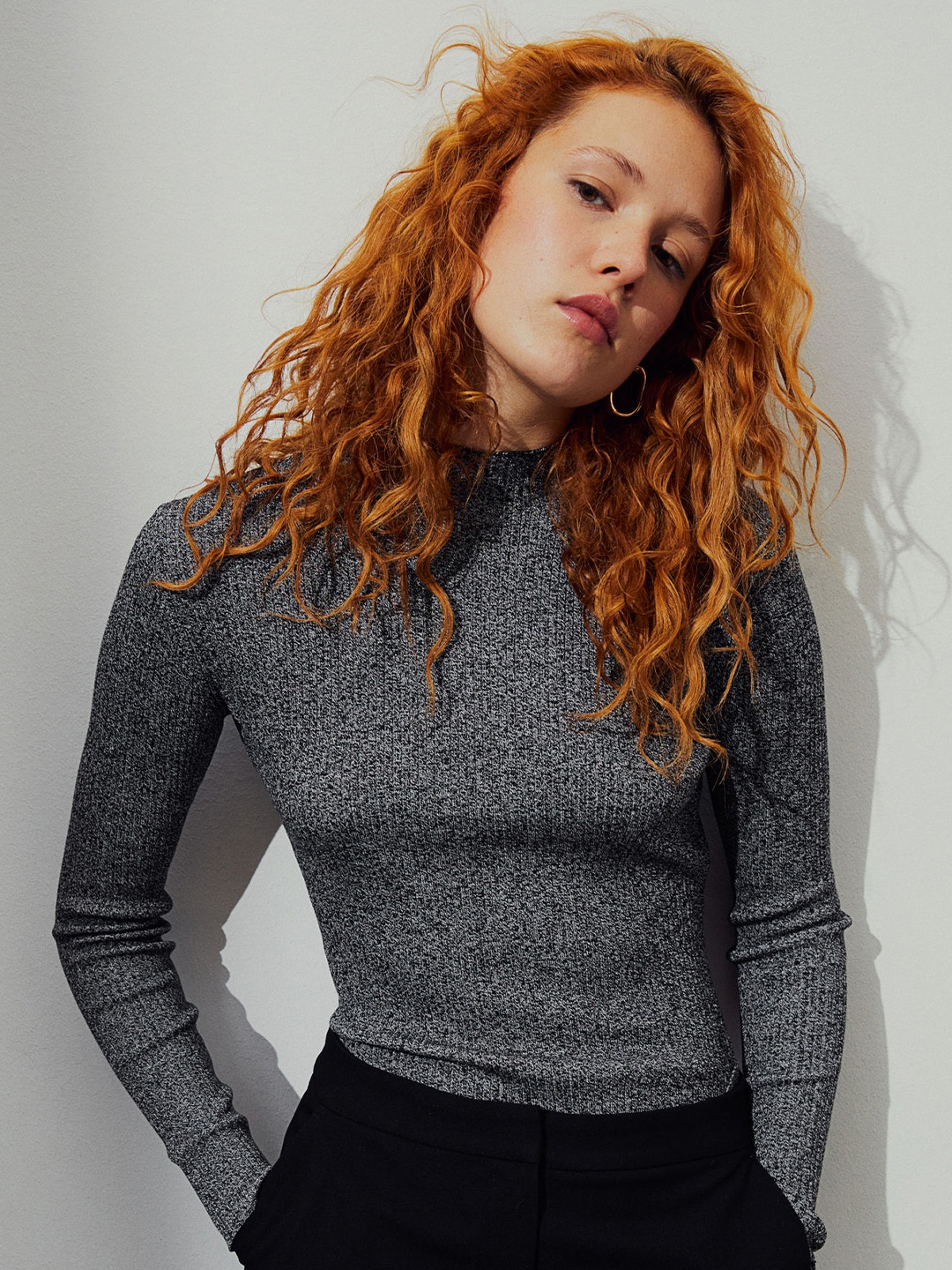 

H&M Turtleneck Top, Black