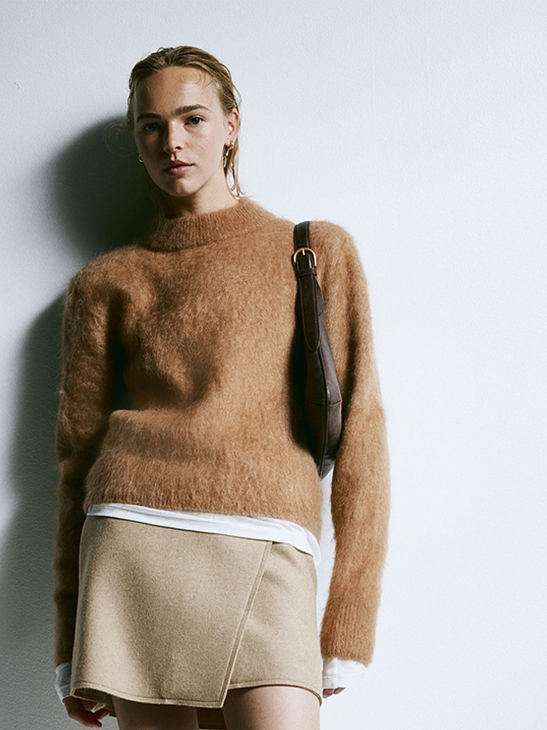 

H&M Mohair Blend Jumper, Beige