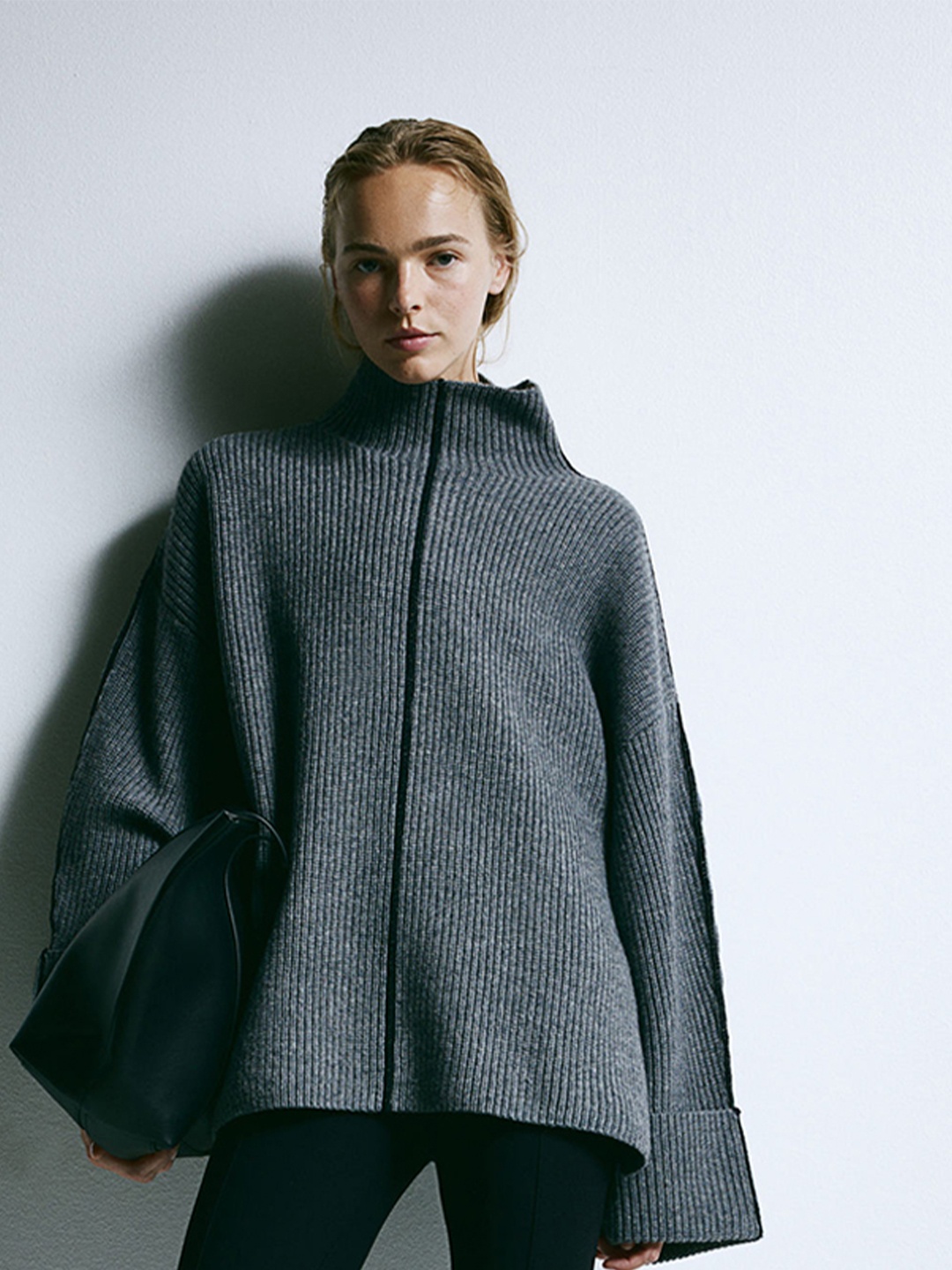 

H&M Oversized Wool Jumper, Grey