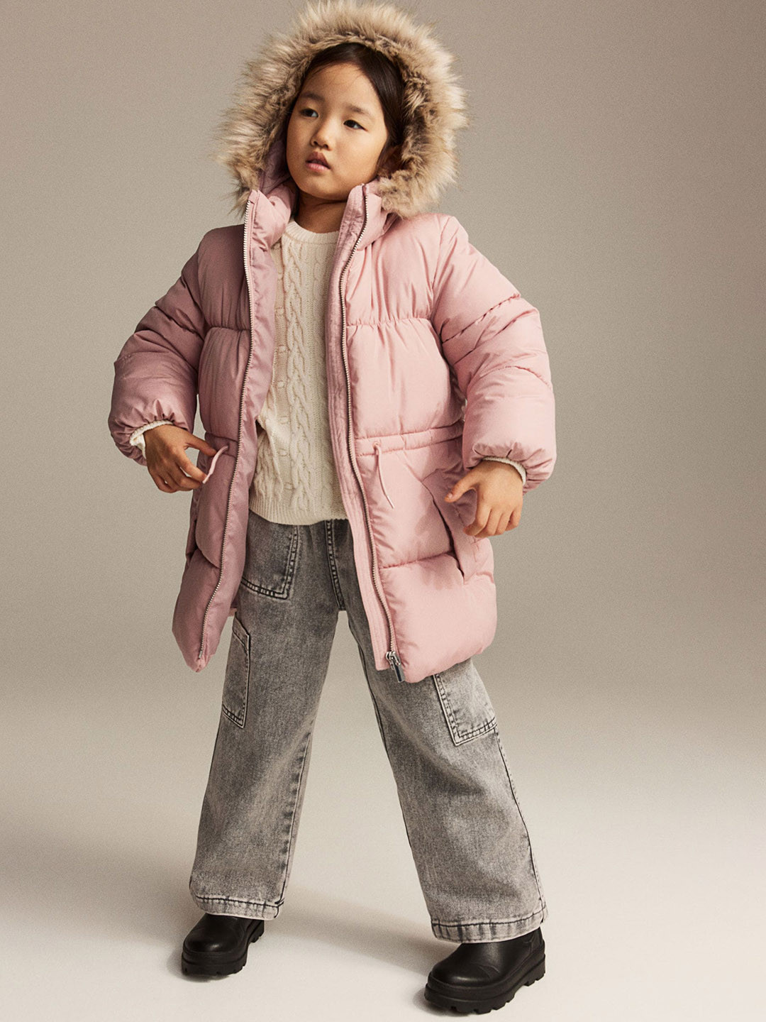 

H&M Girls Padded Jacket, Pink