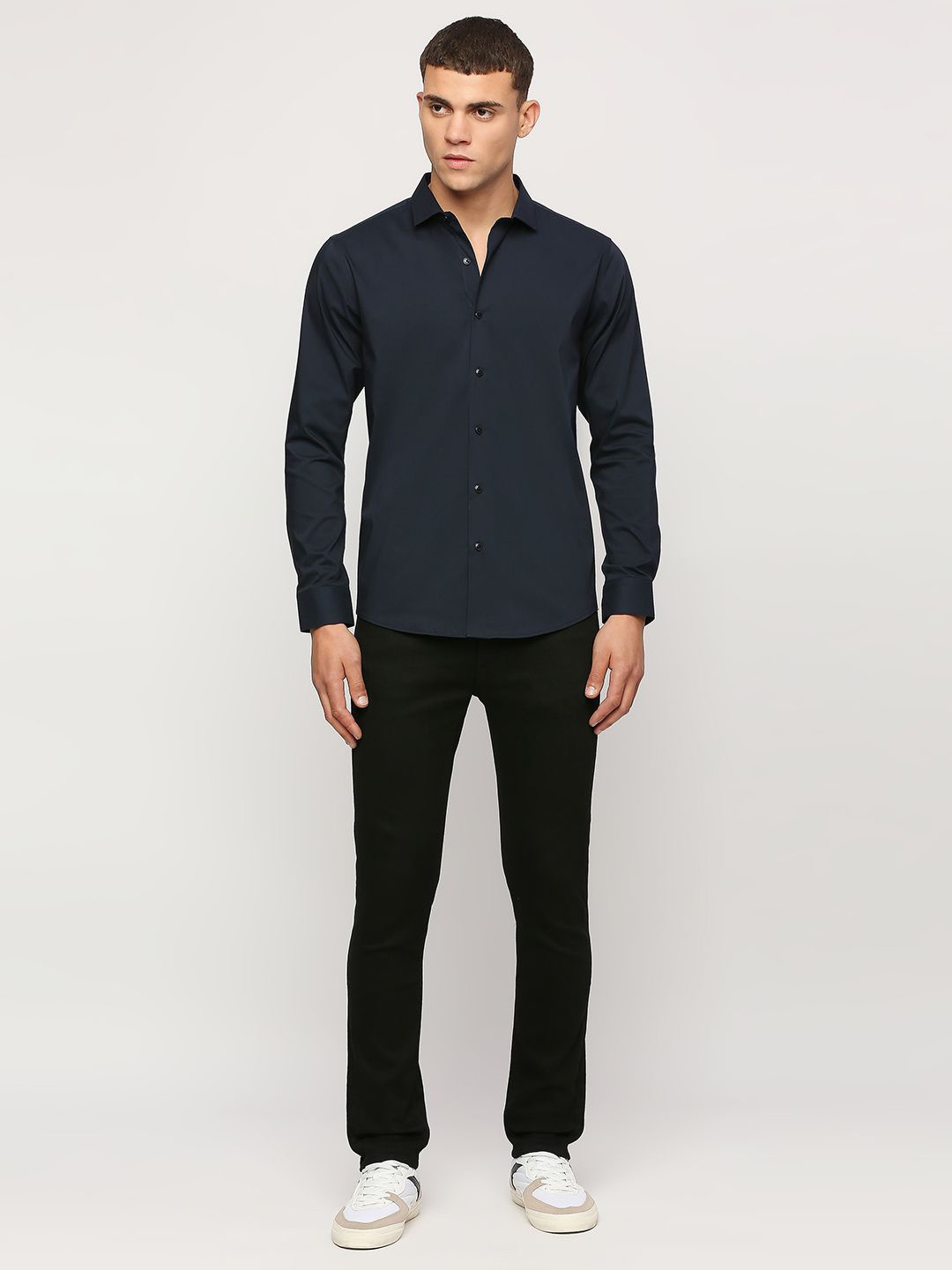 

Pepe Jeans Spread Collar Opaque Casual Shirt, Blue