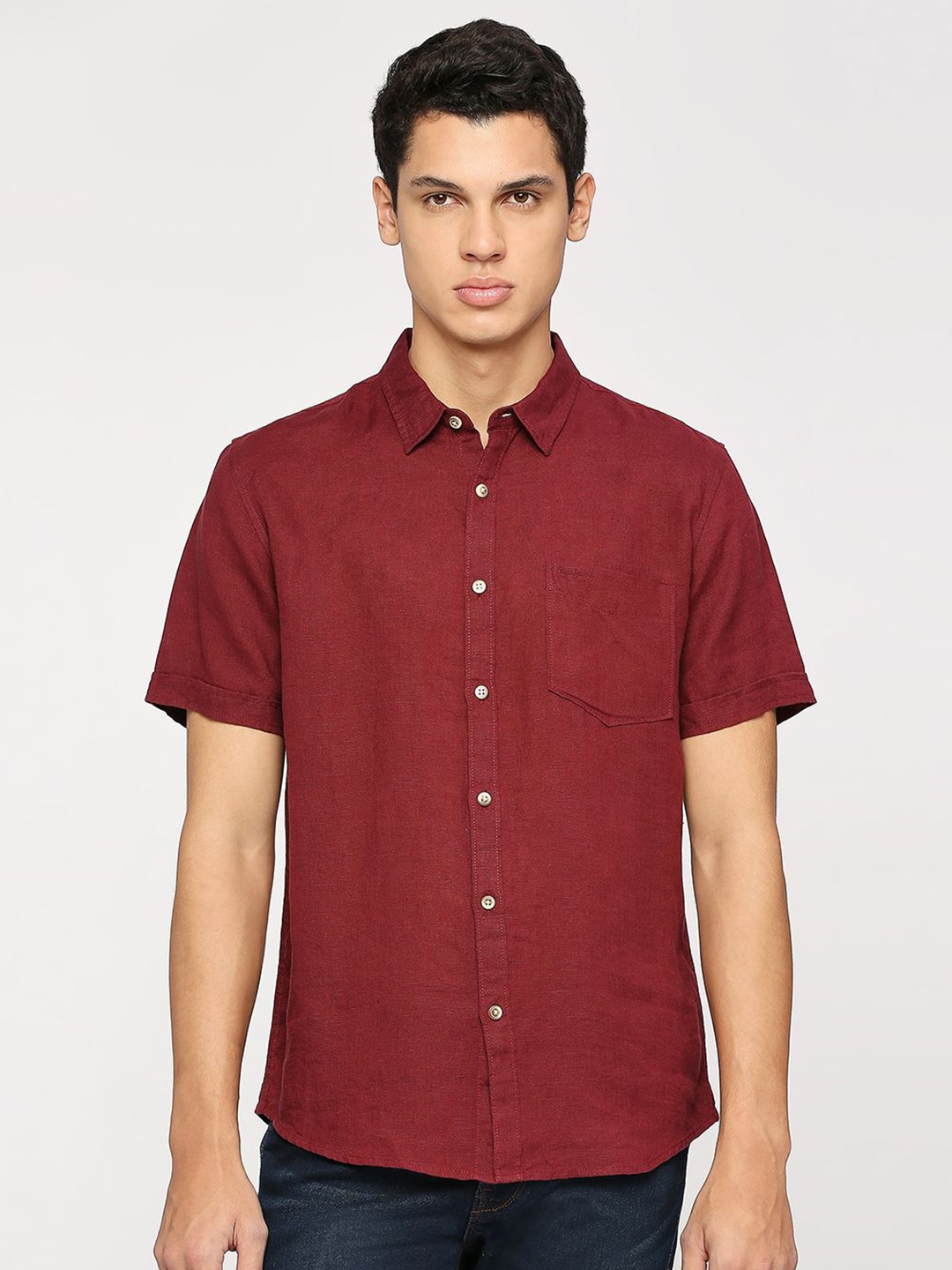 

Pepe Jeans Opaque Printed Casual Shirt, Red