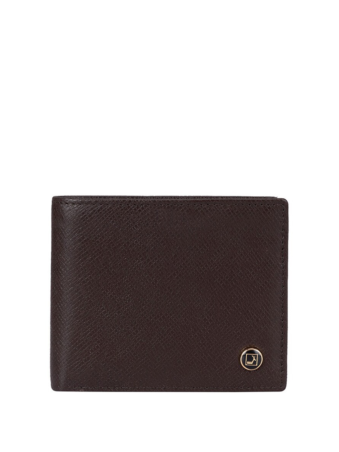 

Da Milano Textured Leather Two Fold Wallet, Black