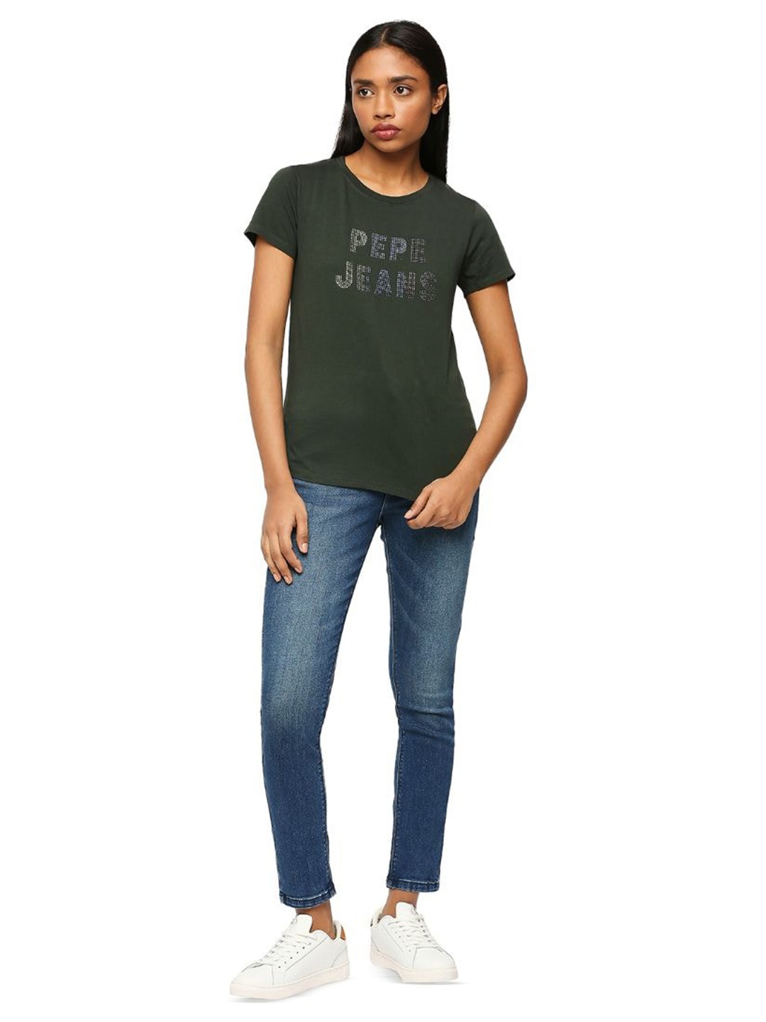 

Pepe Jeans Typography Printed Pure Cotton T-shirt, Green