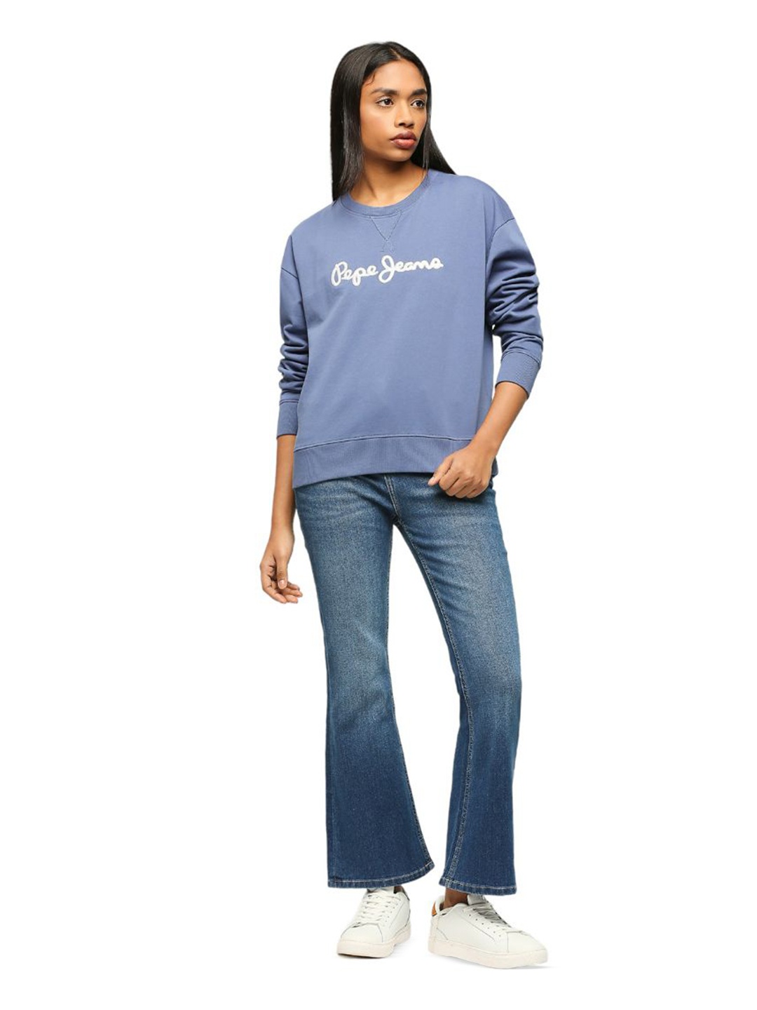 

Pepe Jeans Typography Printed Pure Cotton Sweatshirt, Blue