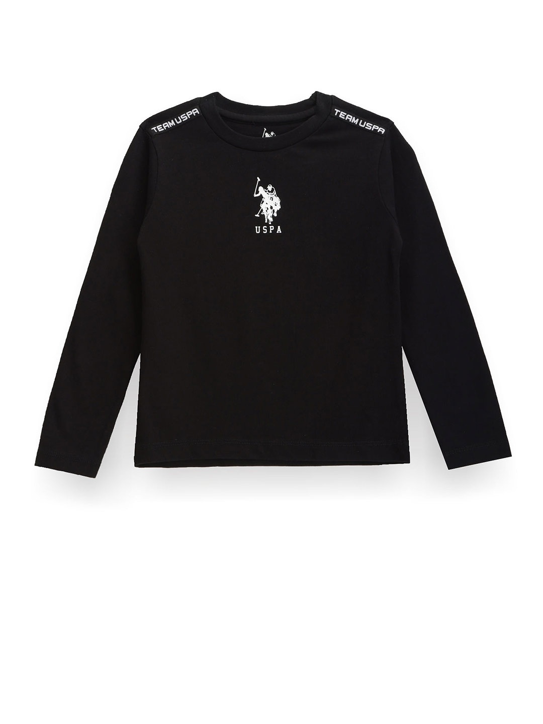 

U.S. Polo Assn. Kids Boys Round Neck T-shirt, Black
