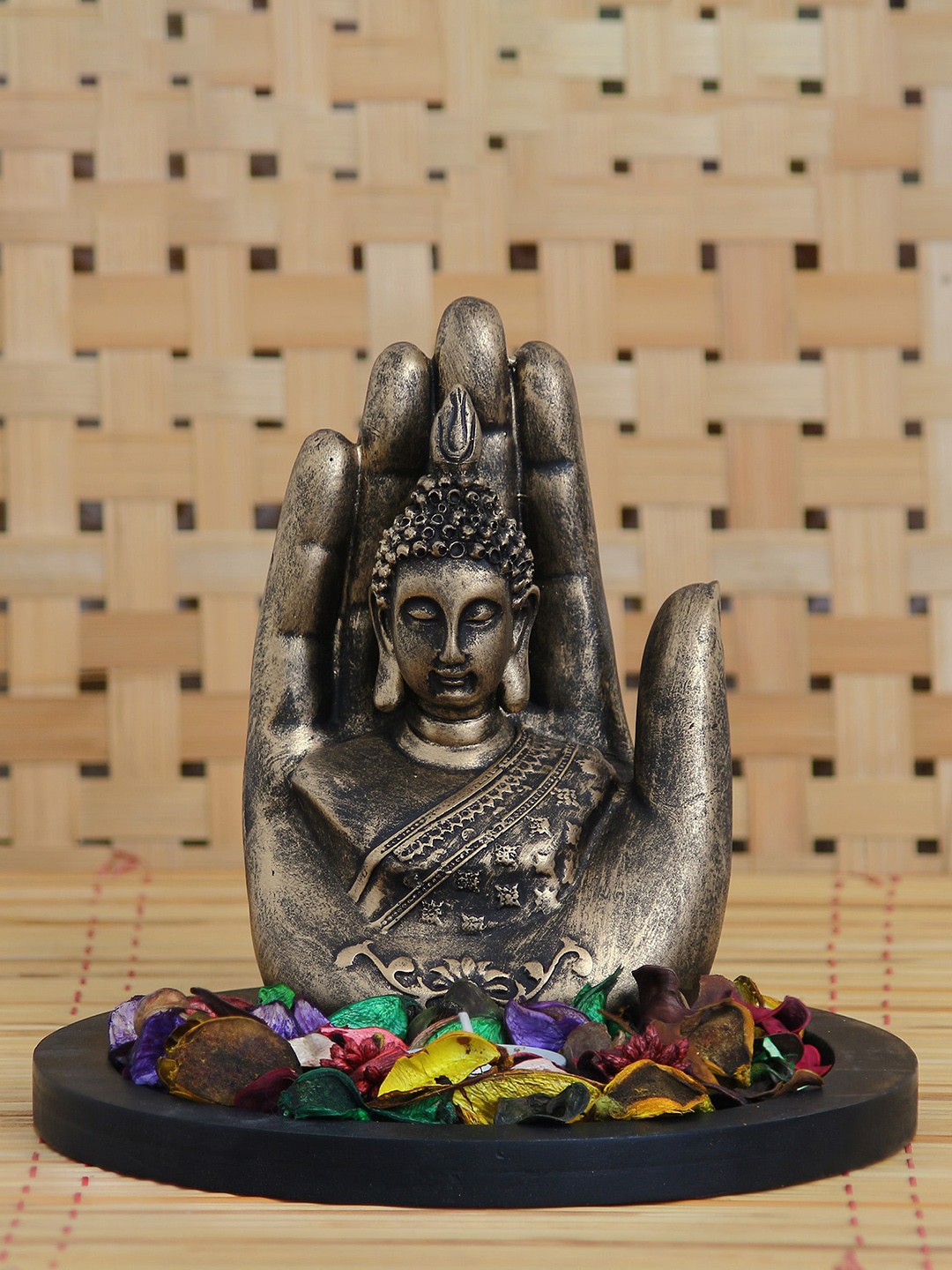 

eCraftIndia Brown Textured Buddha Showpiece