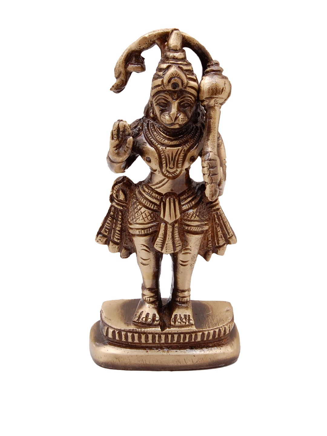 

eCraftIndia Brown Textured Blessing Lord Hanuman Showpiece