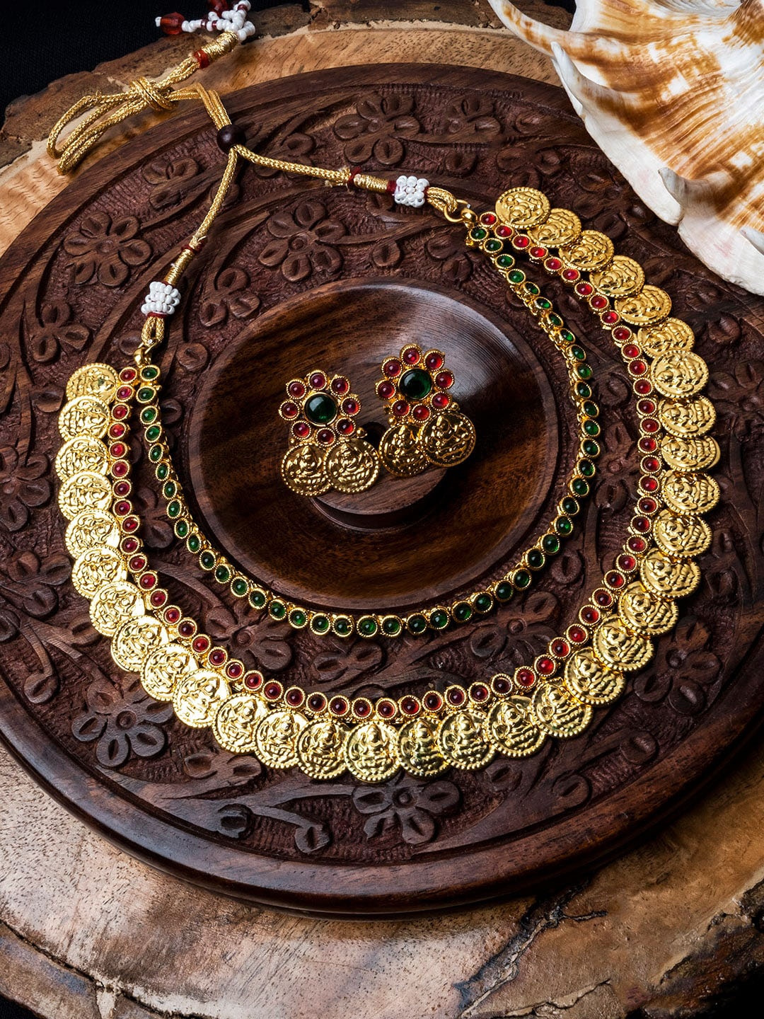 

StileAdda Gold Plated Stone-Studded Jewellery Set