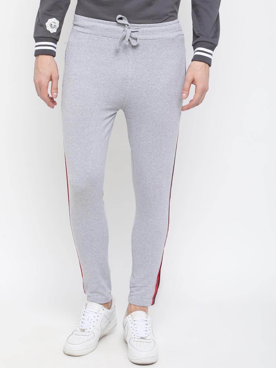 

Masculino Latino Men Regular Fit Terry Cotton Track Pants, Grey