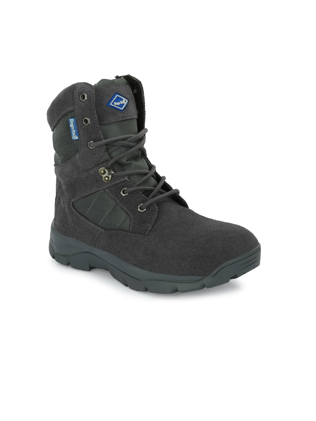 

Eego Italy Men Mid Top Leather Outdoor Hiking Boots, Grey