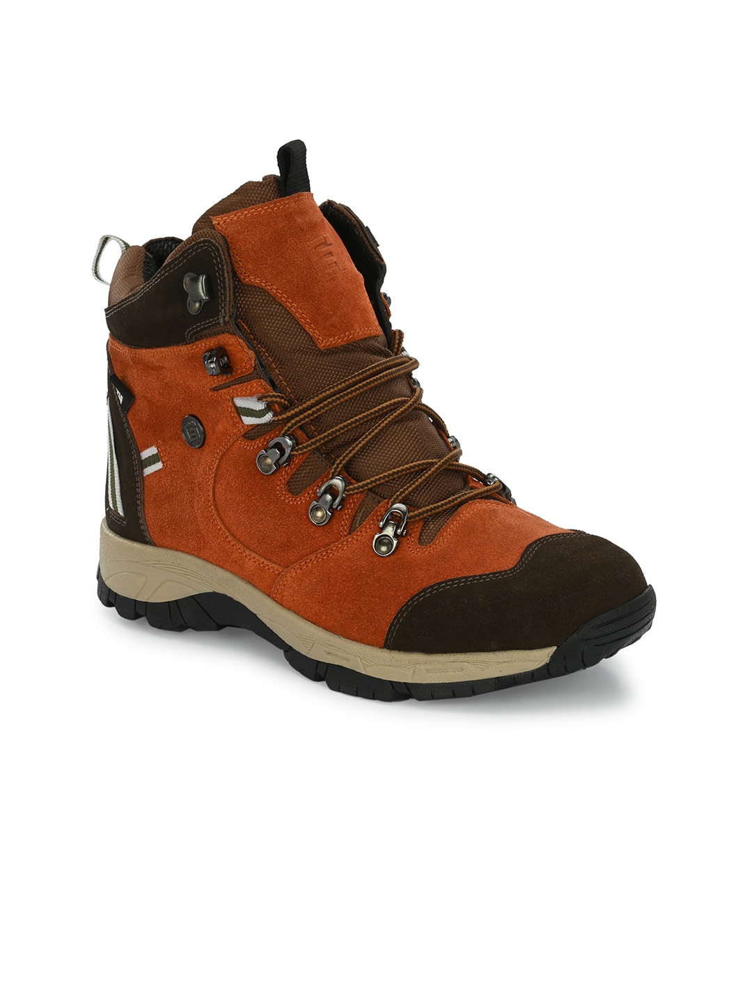 

Eego Italy Men Mid Top Leather Outdoor Hiking Boots, Orange