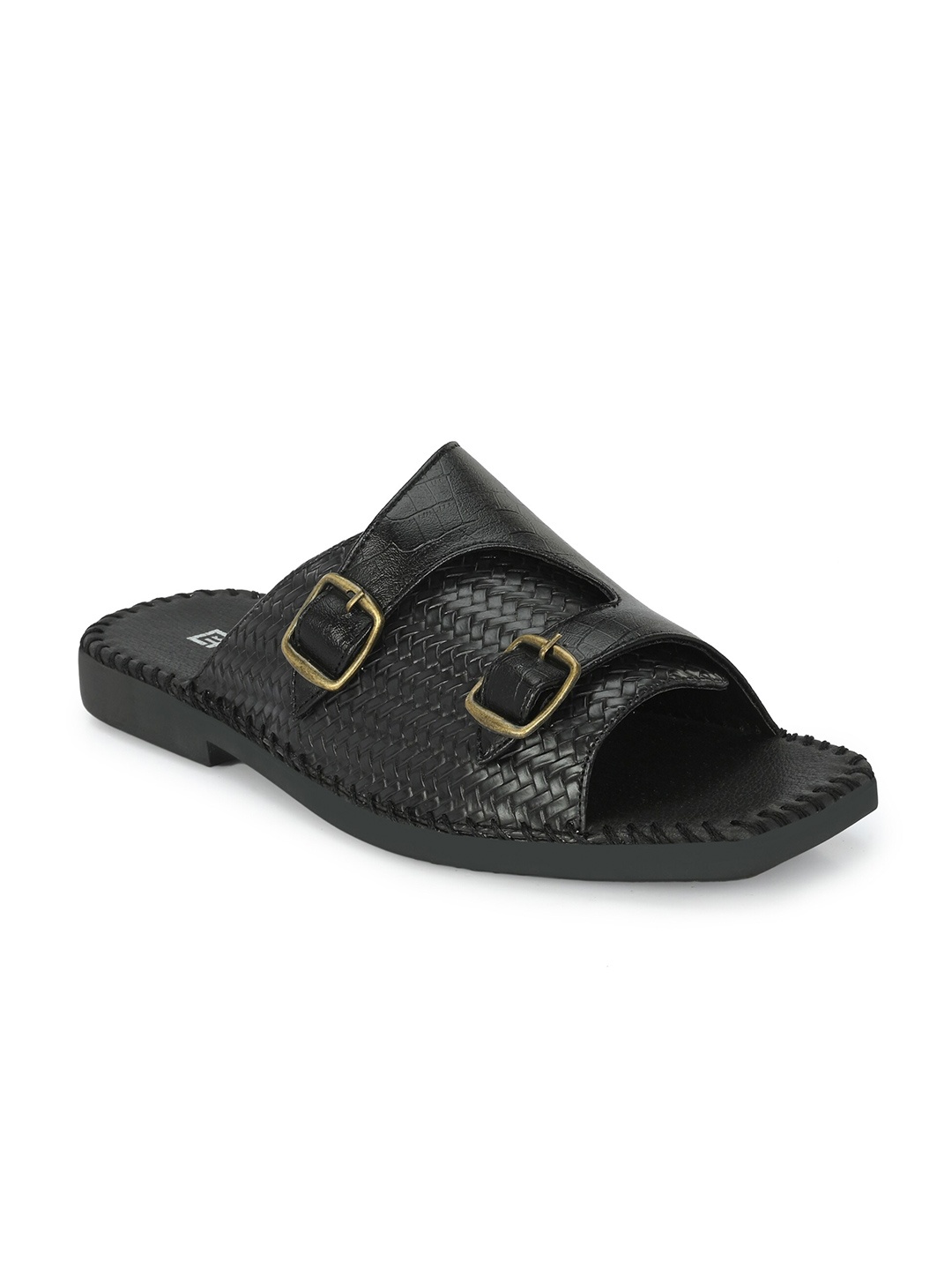 

Eego Italy Men Textured Comfort Sandals, Black