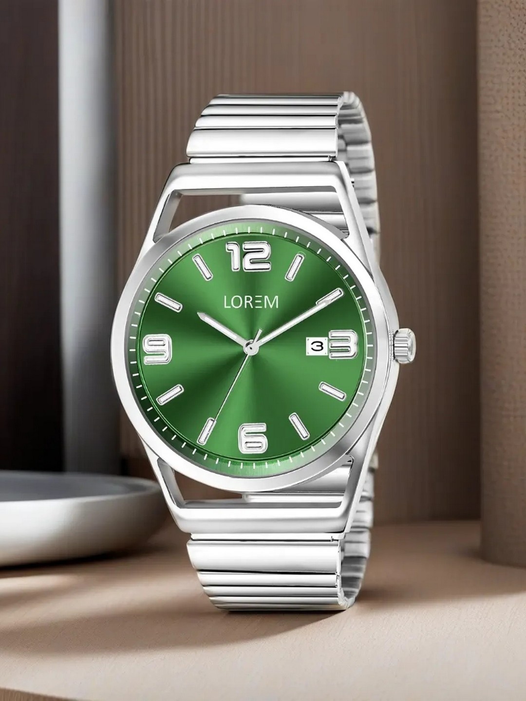 

LOREM Men Stainless Steel Analogue & Digital Watch LR155, Green