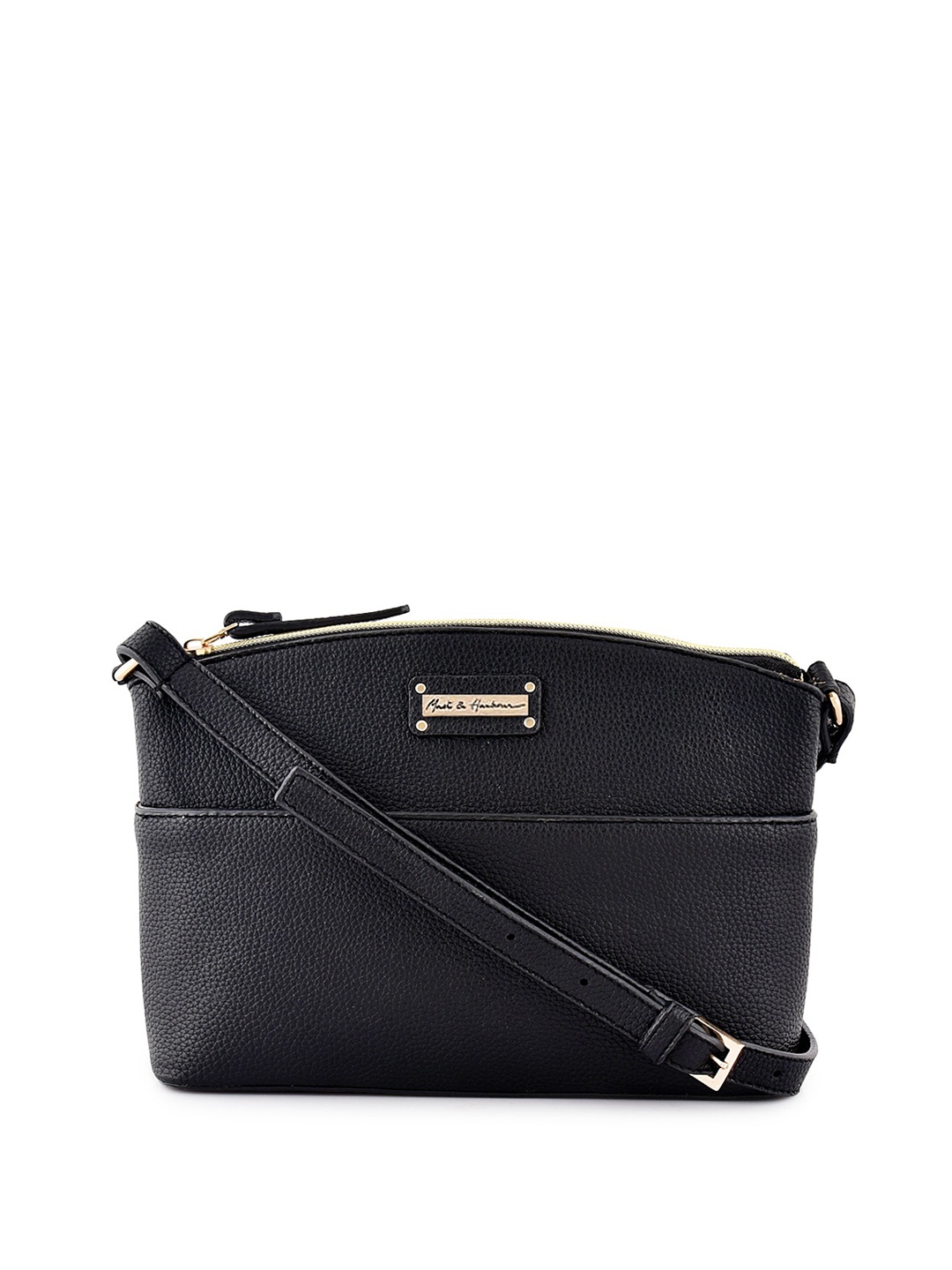 

Mast & Harbour Structured Sling Bag, Black