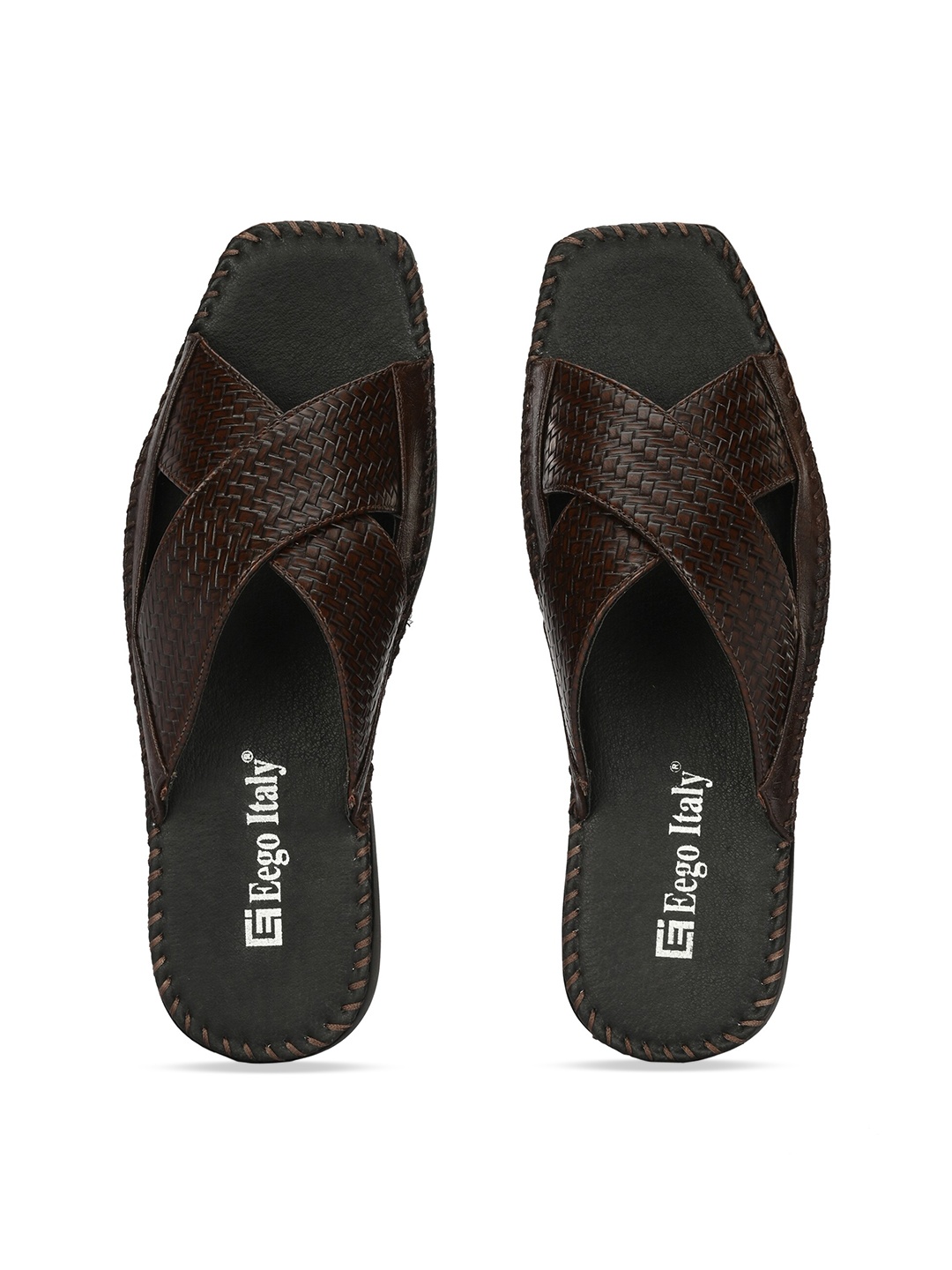 

Eego Italy Men Textured Comfort Sandals, Brown