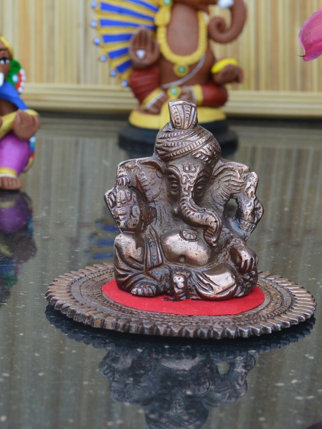 

eCraftIndia Brown Lord Ganesha Showpieces